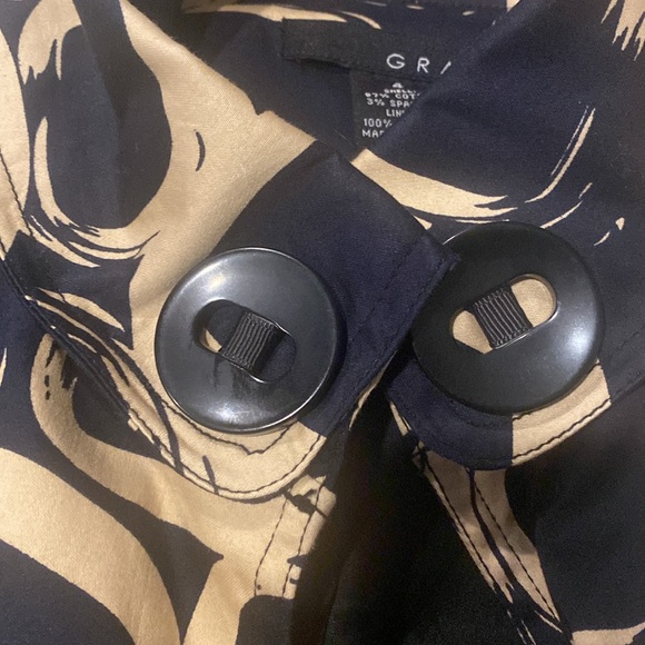 Grace Elements Cropped Black and Tan Jacket Sz 4 - Picture 2 of 5